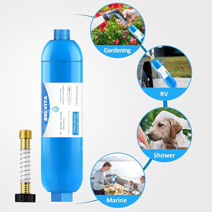RV inline water filter with Flexible Hose Protector, Dedicated - Image 3