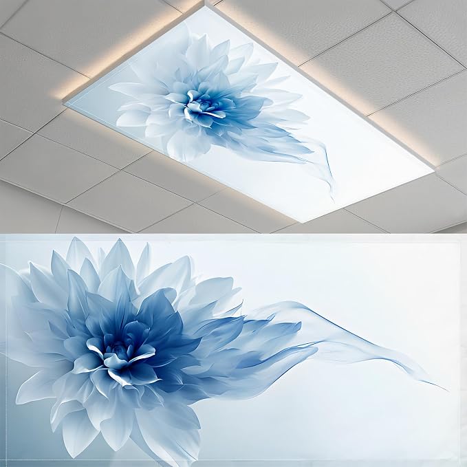 2 Pack Fluorescent Light Covers- 4 x 2 Feet Magnetic Ceiling Light Cover Room by BSFHH