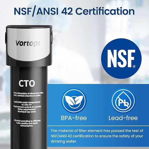 Vortopt Under Sink Water Filter System, NSF/ANSI 42 Certified Water Purifier - Image 3