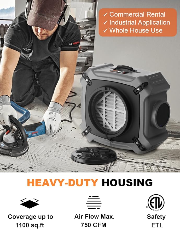 Abestorm 750 CFM Air Scrubber - Image 3
