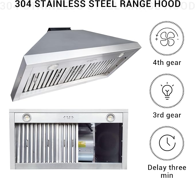 CHETTO C Stainless Steel Range Hood Cover - Image 5