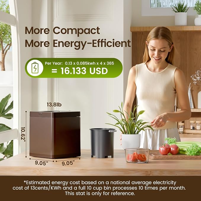 TOPZEE Kitchen Composter-3L Electric Composter - Image 2