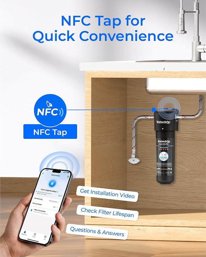 Waterdrop 10UA Under Sink Water Filter System, Bad Taste & Odor, Under Counter - Image 7