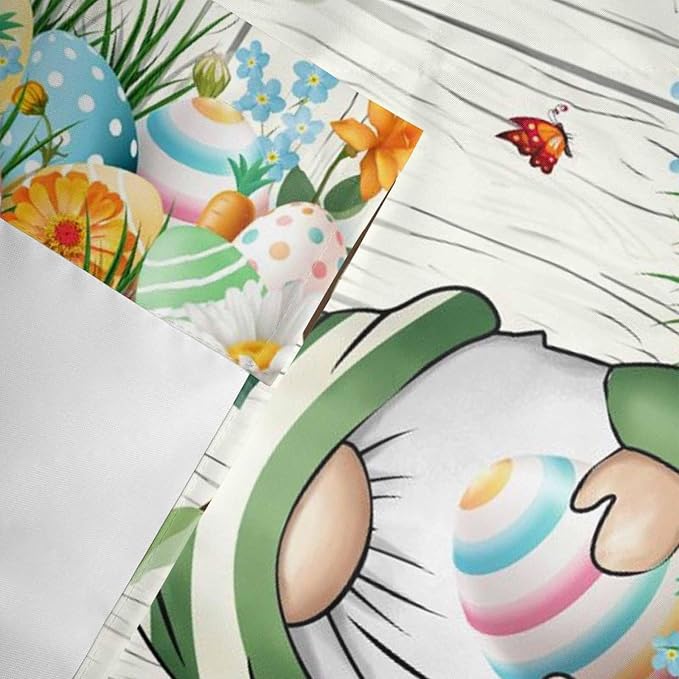 Easter Gnomes Curtain Valances for Windows, Kitchen Valance Window Treatment - Image 3