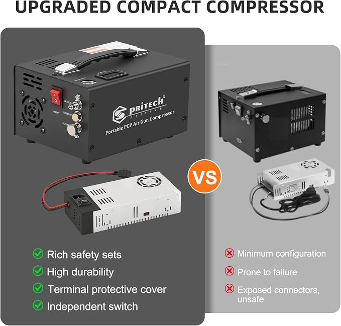 TW03 PCP Air Compressor, Portable 4500Psi/30Mpa, Water/Oil-Free, PCP - Image 4