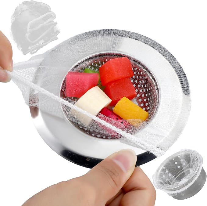 300 PCs Disposable Mesh Sink Strainer Bags, Kitchen Strainer Mesh Bag Non-Clog by Unknown