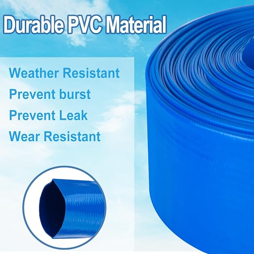 OCGIG 2" x 100 FT Pool Backwash Hose, Heavy-Duty Lay Flat Discharge PVC Hose - Image 7