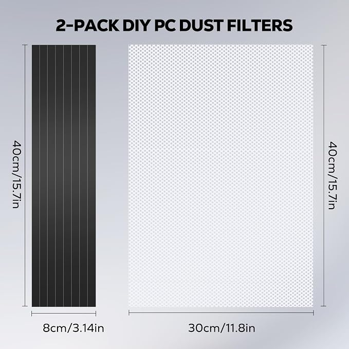 MoKo 400x300mm DIY PC Case Dust Mesh Filter, PVC Dustproof Magnetic Dust Filter - Image 4