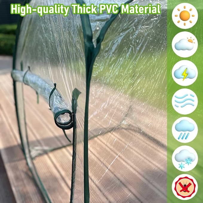 Plant Mini Greenhouse Pop Up Greenhouse Covers, Transparent Freeze Protection - Image 5
