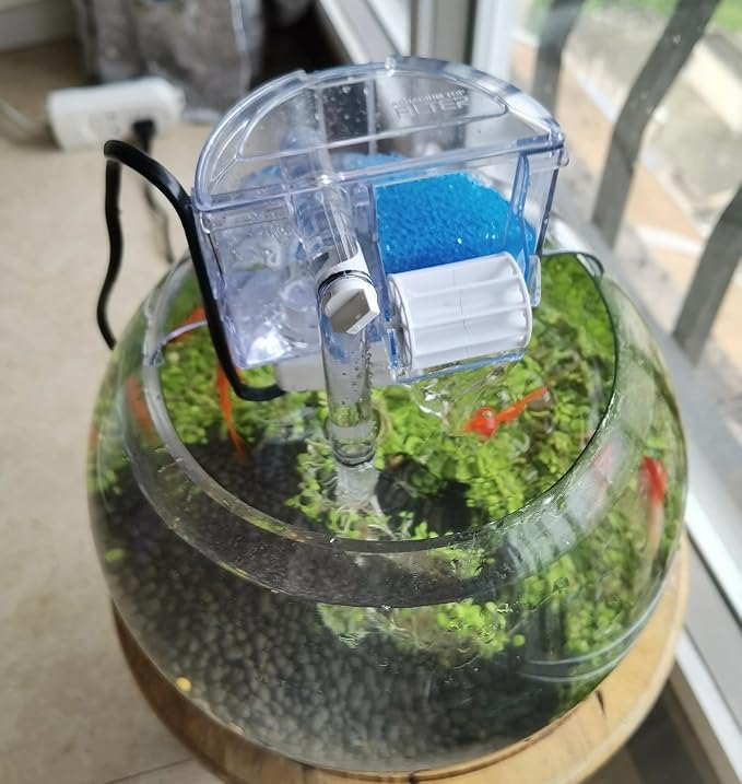 Circular Fish Tank Filter, Aquarium Hang on Filter, Small Fish Tank - Image 4
