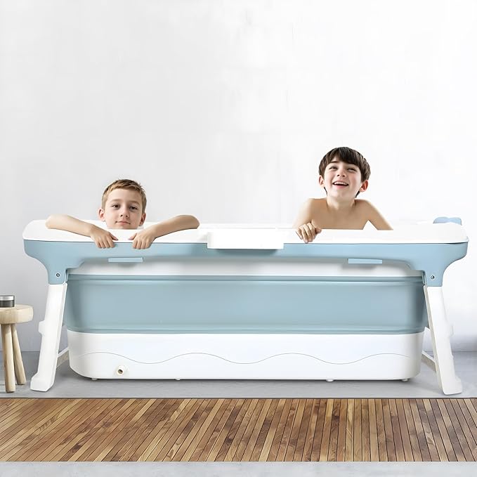 Portable Bathtub for Adult, Large Collapsible Tub, Portable Tub for Adults, Tub for Shower, Sweat Steaming Spa Sweat Steaming Bathtub, Effortless Folding Bathtub, Hot Bath, Ice Bath 50 in