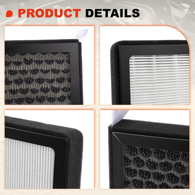 2-Pack Upgrade HEPA Cabin Air Filter Kit Activated Carbon Replacement - Image 7