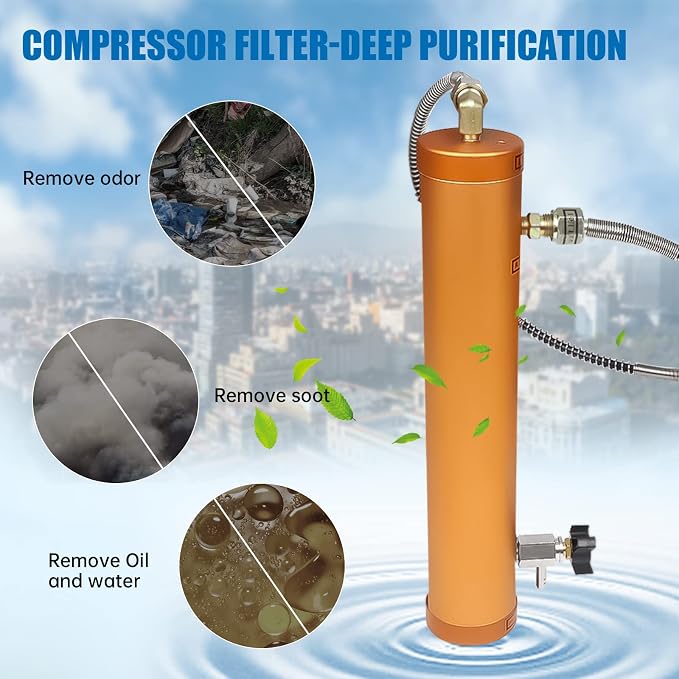 TOAUTO 30Mpa High Pressure Air Filter External Water Oil Separator Filtration - Image 5