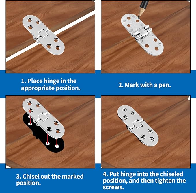 4Pcs Heavy Duty Folding Table Hinges - Image 5