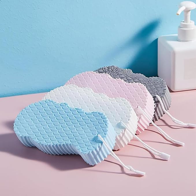 Magic Exfoliating Bath Sponge, 3D Super Soft Exfoliating Bath Sponge, Gentle & Effective Exfoliation, Highly Absorbent Design for Convenience and Durability (2PCS-A)