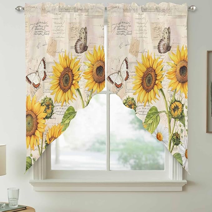 Yellow Sunflowers Swag Valances - Image 7