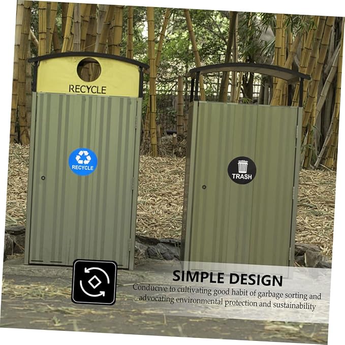 8pcs Trash Can Bathroom Labels Waste Sorting Stickers Garbage Classification - Image 5