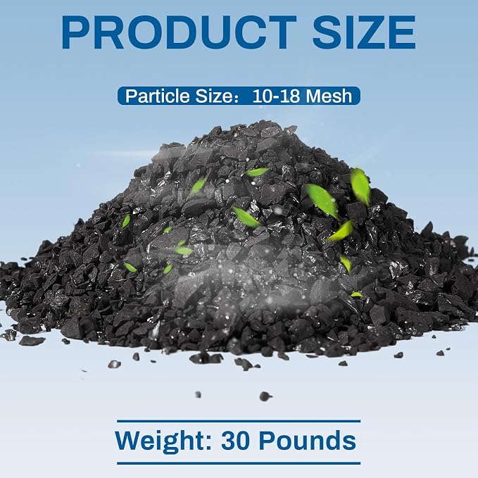Timgle Bulk Water Air Filter Activated Charcoal Coconut Hull Granular Activated - Image 2