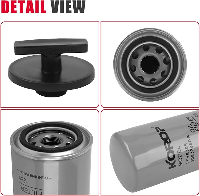 6.7 Cummins Oil Filter and Plug Tool Kit Compatible - Image 7