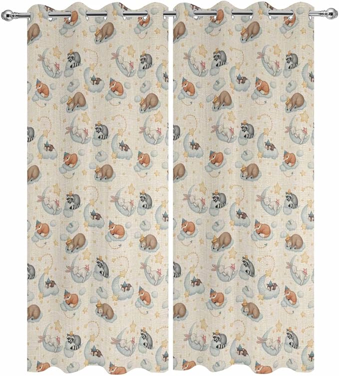 Cartoon Animals Outdoor Curtains - Image 9