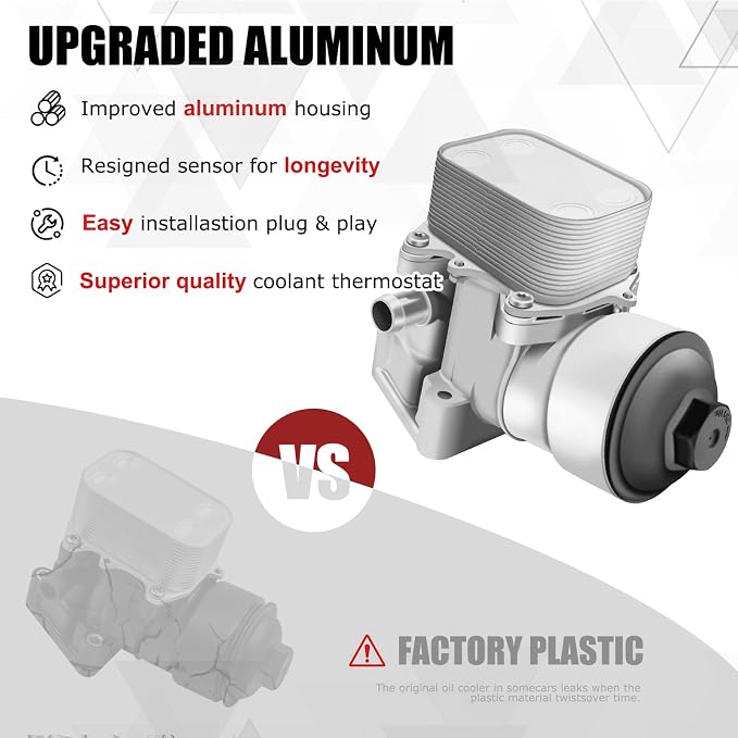 Upgraded Aluminum Oil Filter Housing Assembly Fit - Image 3