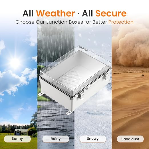 QILIPSU Outdoor WiFi Enclosure, 11.4"x7.5"x5.5" Waterproof Electrical Junction - Image 5