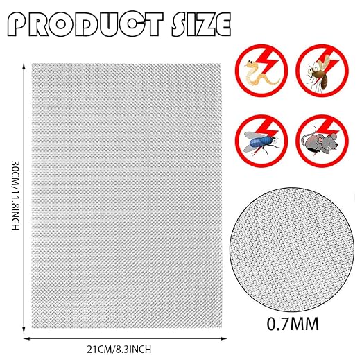 Stainless Steel Wire Mesh Screen 4Pcs Anti-Rusted Air Vent Mesh 8.4"X12" - Image 2