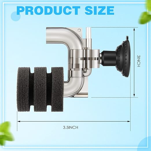 Riakrum 2 Pieces Mini Aquarium Single Sponge Filter Submersible Foam Filter - Image 2
