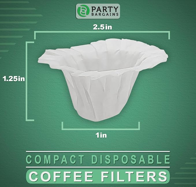 PARTY BARGAINS 600 Compact White Coffee Filter Liners – Disposable, Compatible - Image 3