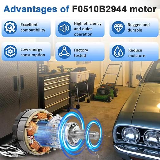 F0510B2944 F0510B2497 Power Vent Attic Fan Motor Compatible - Image 4