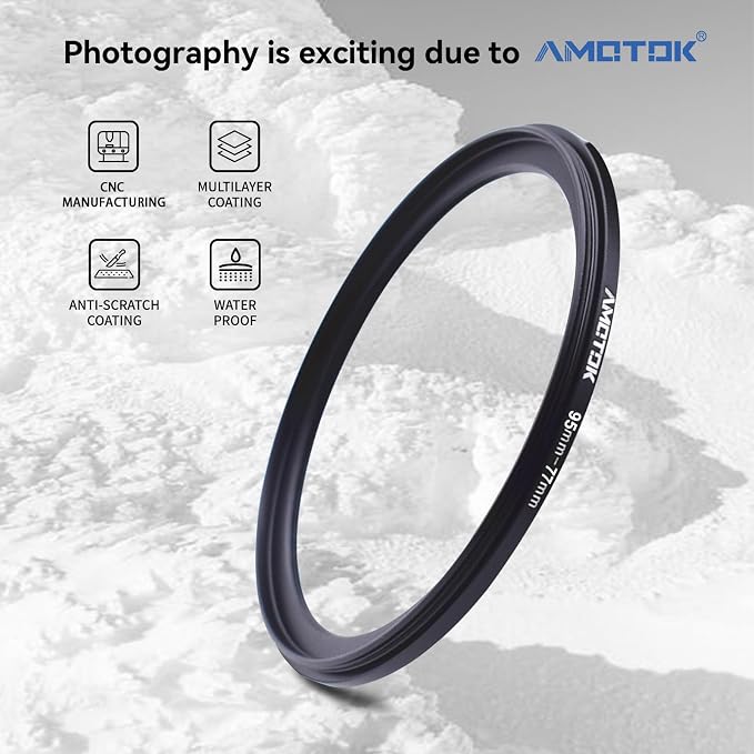 95mm Lens to 77mm Camera Lens Adapter, 95mm to 77mm Filter Step-Down Ring - Image 2