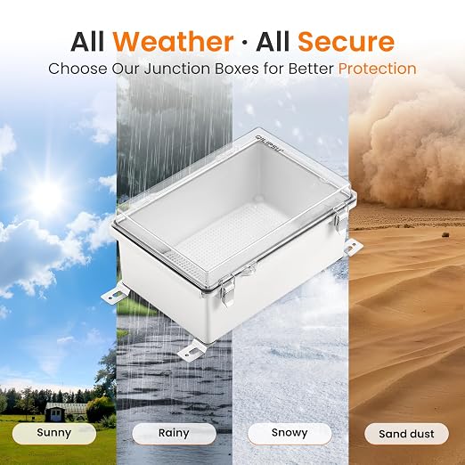 QILIPSU Outdoor WiFi Enclosure, 8.6"x6.7"x4.3" Waterproof Electrical Junction - Image 5