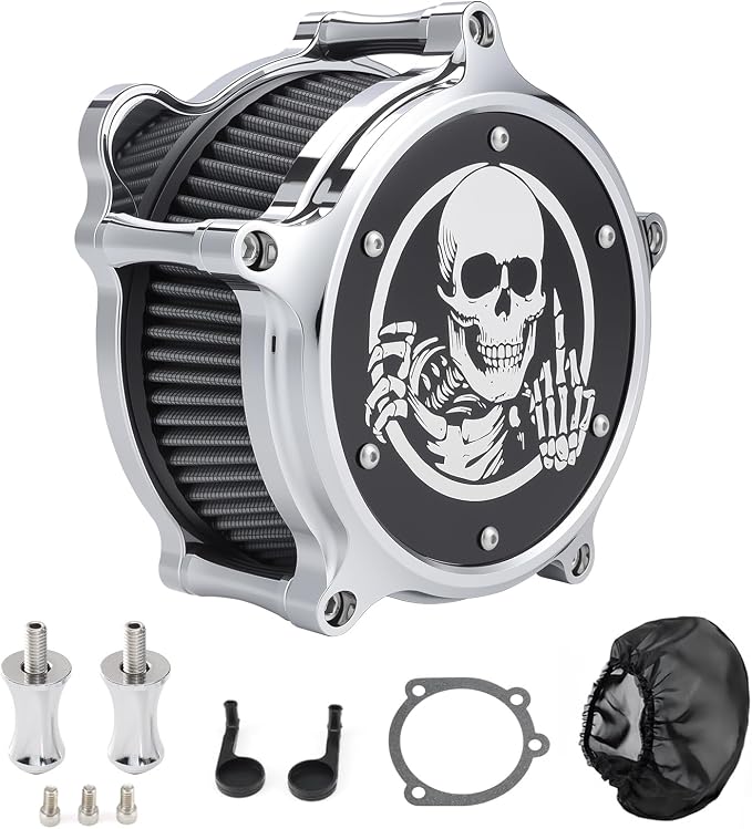 Motorcycle Air Filter Skull Style Air Cleaner by Aferrizu
