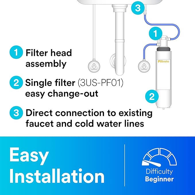 Filtrete 3US-PS01 Advanced Under Sink Quick Change Water Filtration System - Image 6