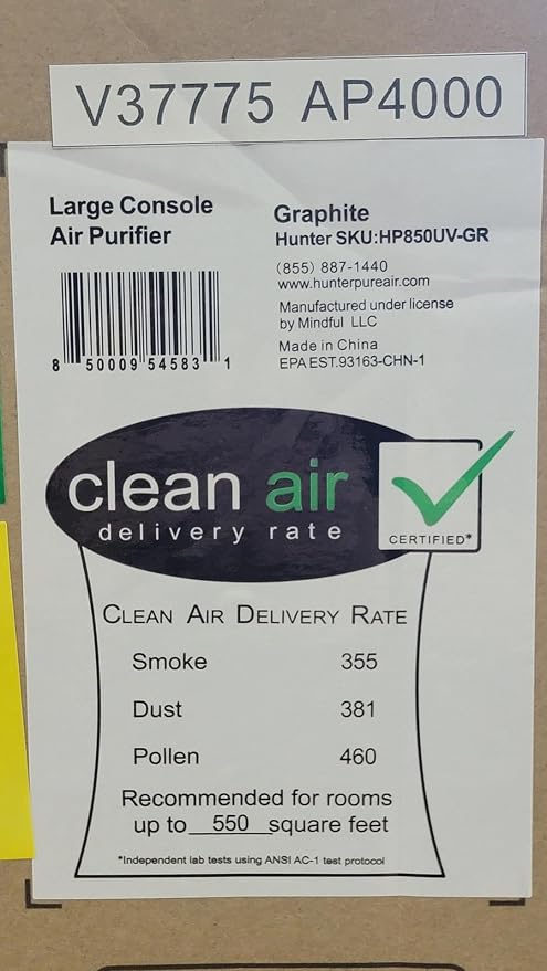 Hunter HP850 Air Purifiers for Home Large Room and Bedroom. True HEPA Air - Image 8