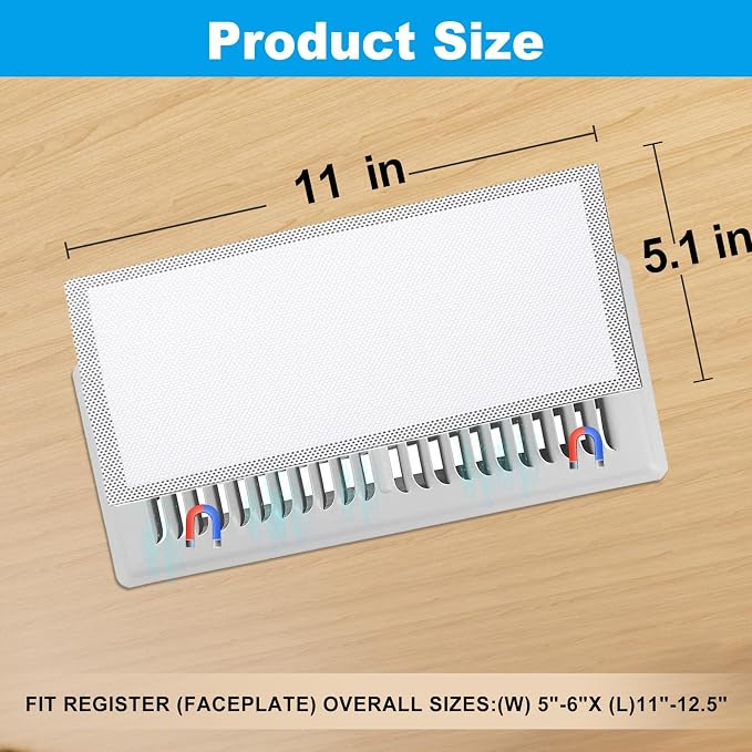 Stronge Magnetic Vent Covers, 5.1x11 Inch Floor Vent Covers 4 Pack, - Image 2