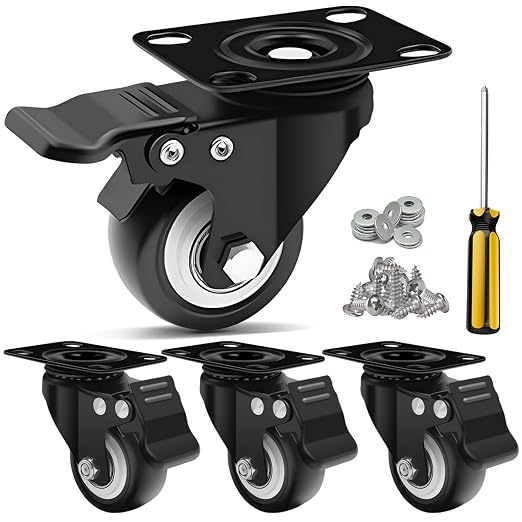 2 Inch Heavy Duty Casters 4 Sets of by Unknown