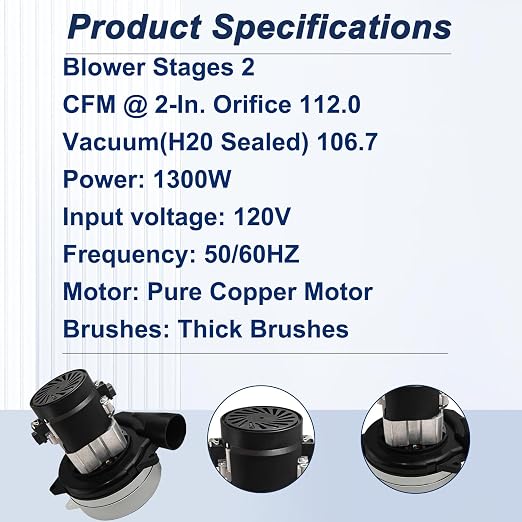 116472-13/116472-00 Vacuum Motor, Electric Vacuums Pump Blower Motor - Image 4
