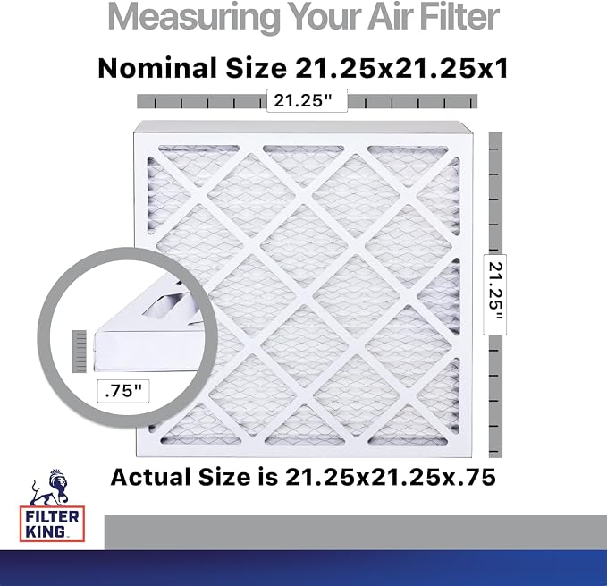Filter King 21.25x21.25x1 Air Filter | 4-PACK | Carbon MERV 8 HVAC Pleated A/C - Image 2