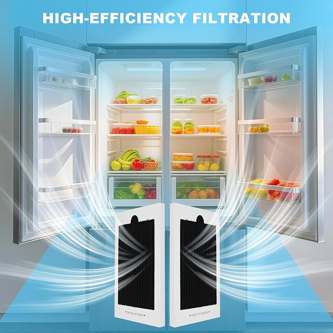 6-Pack Premium Refrigerator Air Filter Replacement, Carbon Activated Filter - Image 5