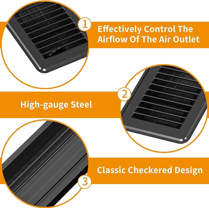 2 Pack Floor Register 4 x 10'', Floor Vent Cover - Image 3