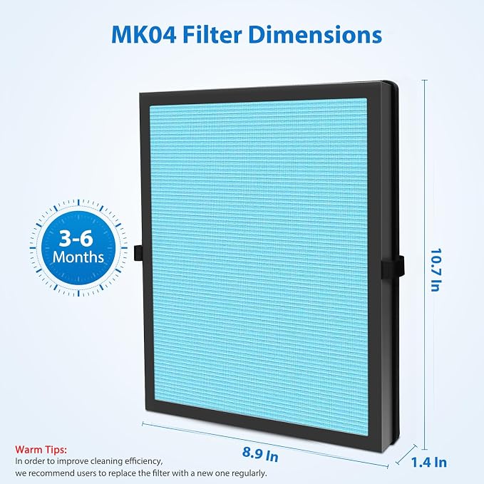 2 Pack MK04 Air Filter Replacement - Image 4