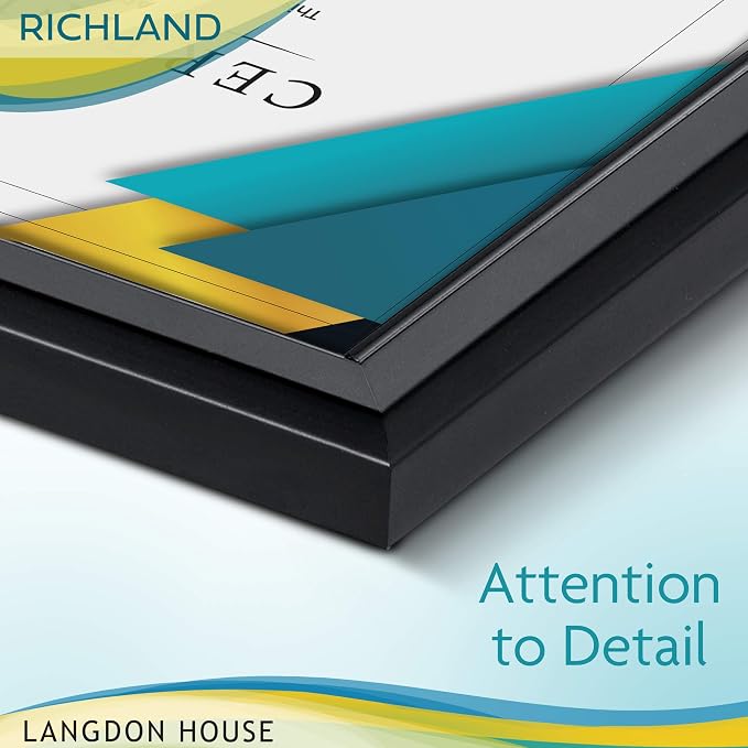 Langdon House 8.5x11 Certificate Frames Set Distinguished Edging - Image 2
