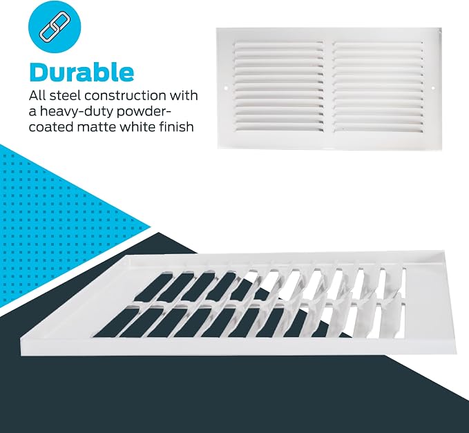 EZ-FLO 12 x 6 Inch Return Air Vent Cover - Image 5