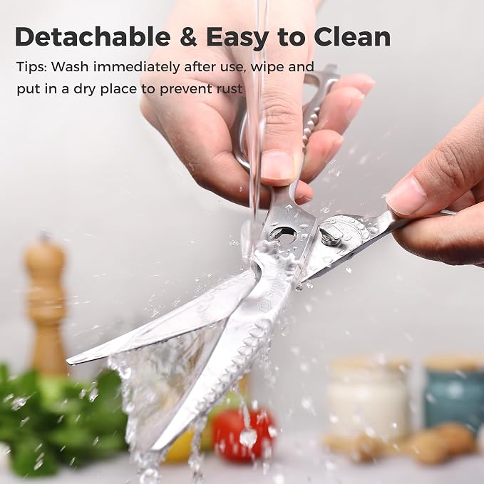 Sunnecko Kitchen Scissors for Food, Heavy Duty Scissors All Purpose Kitchen - Image 5