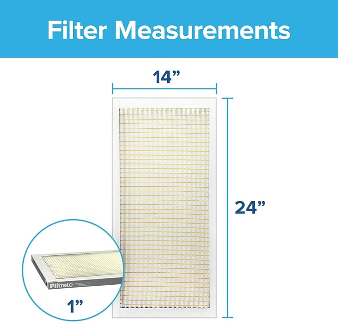 Filtrete 14x24x1 Air Filter, MPR 300, MERV 5, Clean Living Basic Dust 3-Month - Image 2
