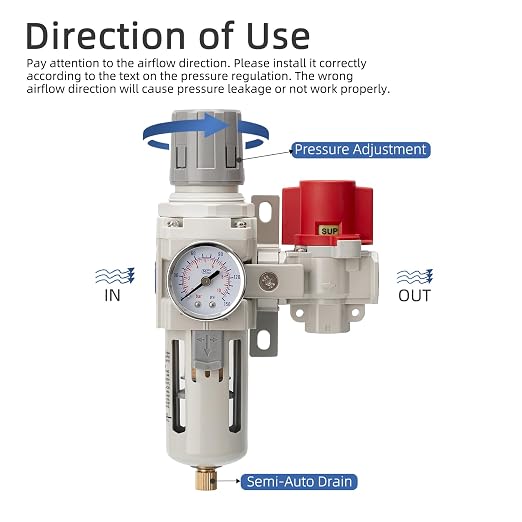 Industrial Air Compressor Filter Regulator Combo 3/8" NPT 0-150 PSI Gauge - Image 5