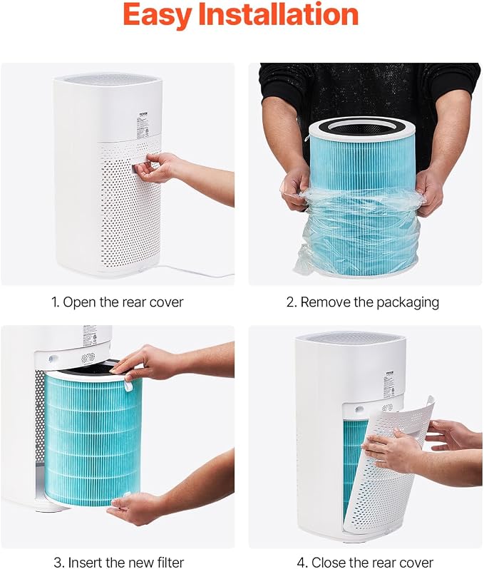 VEVOR Air Purifier Replacement Filter, 3-in-1 Compact & Lightweight Replacement - Image 5