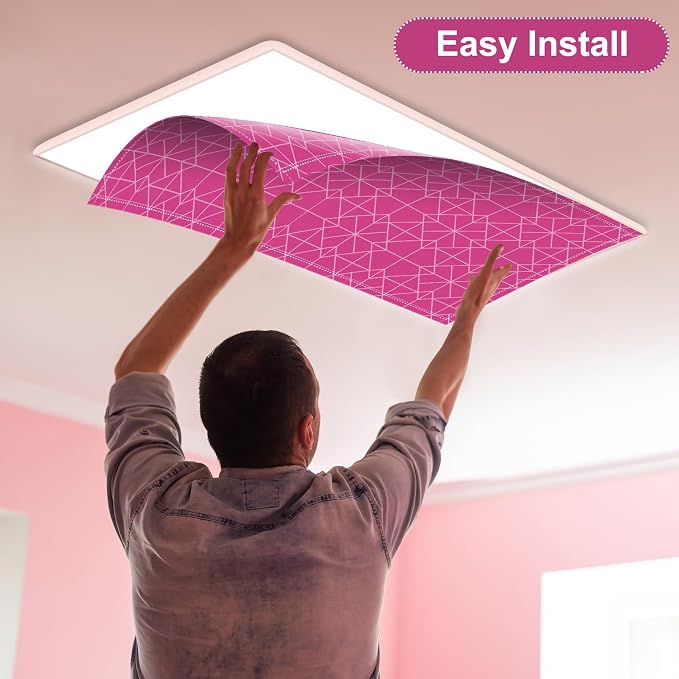 6Pcs Classroom Light Covers for Fluorescent Lights, Magnetic 2x4 FT Ceiling - Image 4