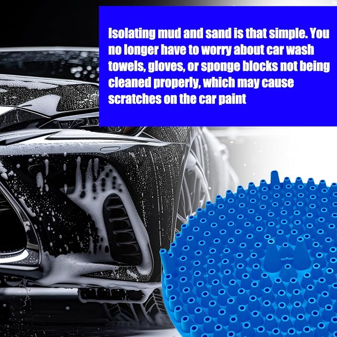 2PCS Car Wash Bucket Grit Trap Insert, 10.2" Vehicle Detailing Washing Filters - Image 4